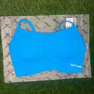 Dfyne dynamic backless sports bra glacier blue small